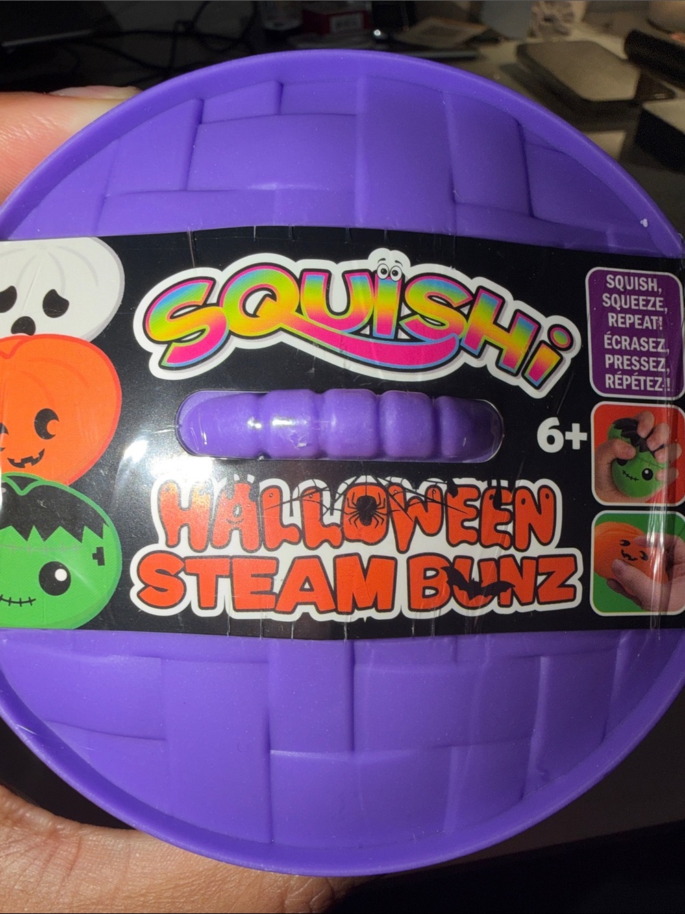 Squish! Halloween Steam Bunz Purple Squishy Toy